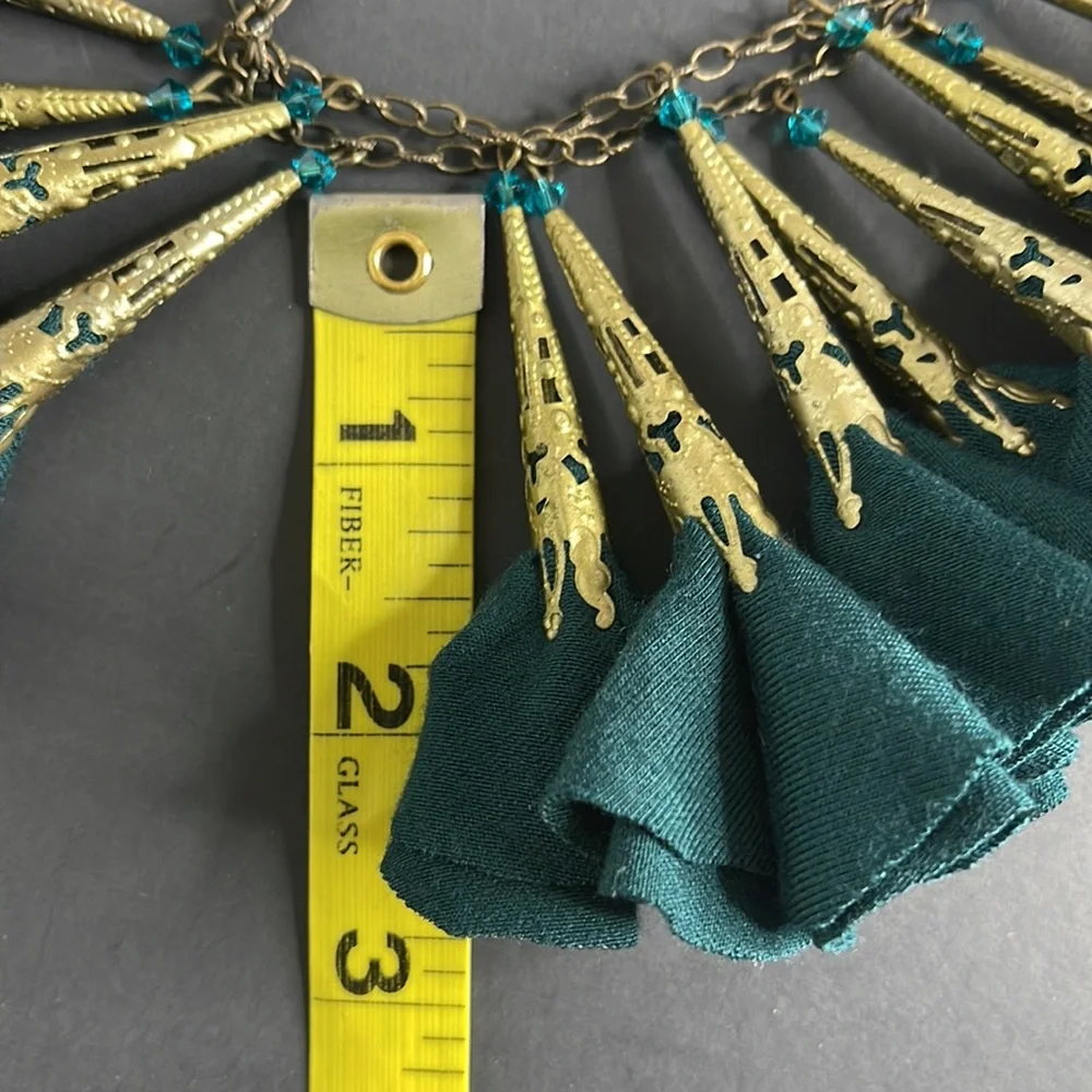 Vintage Fabric Pendant Necklace